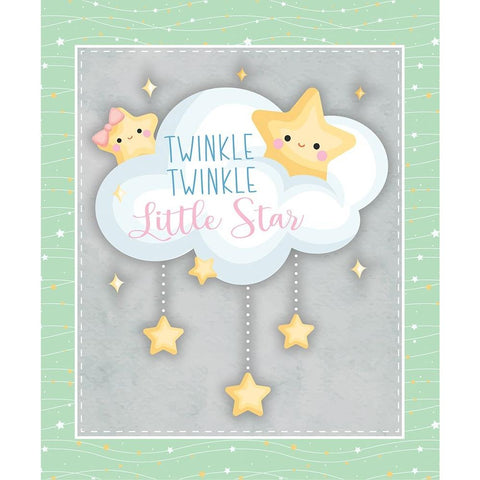 Twinkle Twinkle Gold Ornate Wood Framed Art Print with Double Matting by ND Art