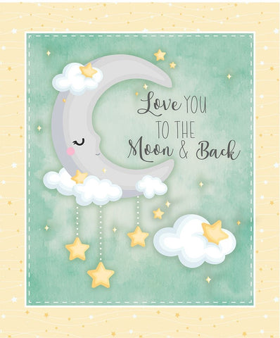 To the Moon and Back Black Ornate Wood Framed Art Print with Double Matting by ND Art