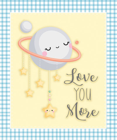 Love You More White Modern Wood Framed Art Print with Double Matting by ND Art