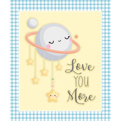 Love You More Black Modern Wood Framed Art Print by ND Art