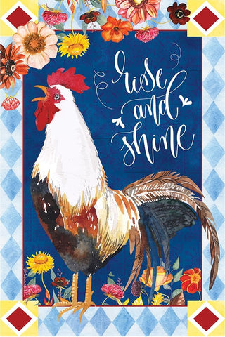 Rise and Shine White Modern Wood Framed Art Print with Double Matting by ND Art