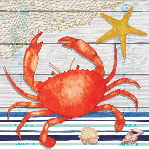 Crab Black Modern Wood Framed Art Print by ND Art