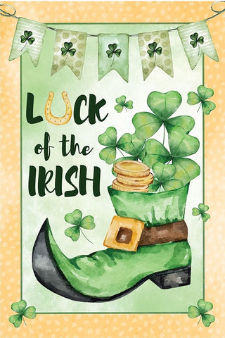 Luck of the Irish Black Modern Wood Framed Art Print by ND Art