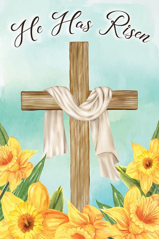 He Has Risen Black Modern Wood Framed Art Print by ND Art