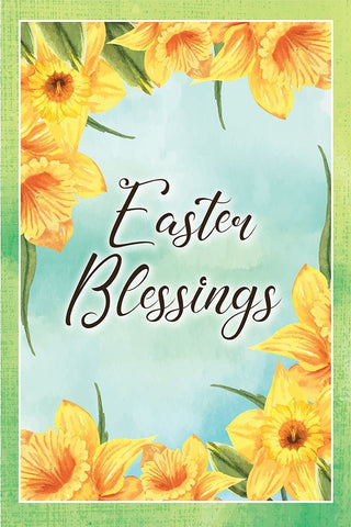 Easter Blessings Black Modern Wood Framed Art Print by ND Art