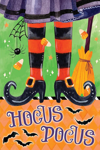 Witchy Hocus Pocus White Modern Wood Framed Art Print with Double Matting by ND Art