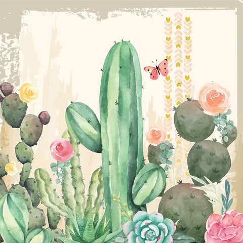 Southwest Cactus III Black Modern Wood Framed Art Print by ND Art