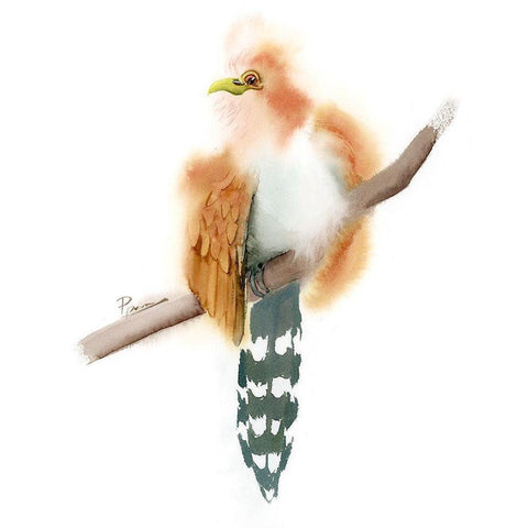 Stripe Tail Gold Ornate Wood Framed Art Print with Double Matting by Shefranov, Olga