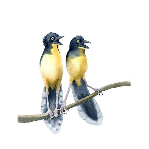 Whaaaa?! White Modern Wood Framed Art Print by Shefranov, Olga