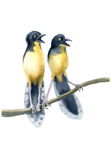 Whaaaa?! Black Ornate Wood Framed Art Print with Double Matting by Shefranov, Olga