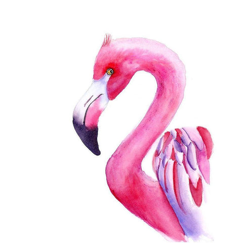 Flamingo Gold Ornate Wood Framed Art Print with Double Matting by Shefranov, Olga