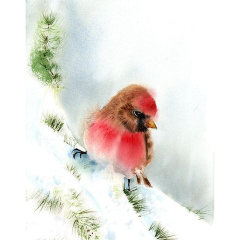 Perched White Modern Wood Framed Art Print by Shefranov, Olga