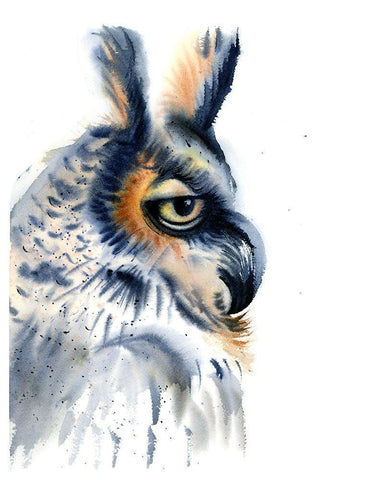 Profile White Modern Wood Framed Art Print with Double Matting by Shefranov, Olga