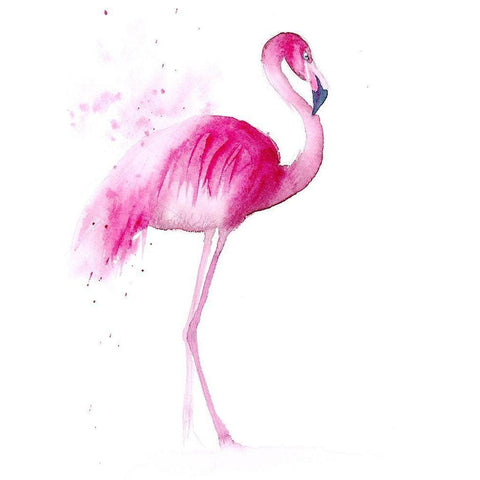 Flamingo III Black Modern Wood Framed Art Print by Shefranov, Olga