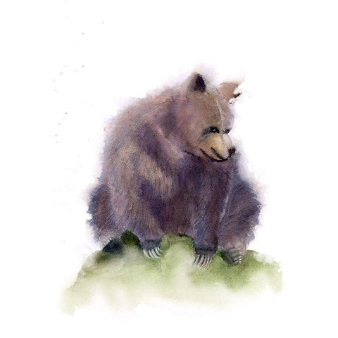 Bear Black Modern Wood Framed Art Print by Shefranov, Olga