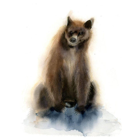 Bear II White Modern Wood Framed Art Print by Shefranov, Olga