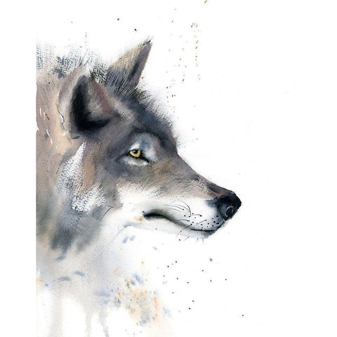 Wolf III Black Modern Wood Framed Art Print by Shefranov, Olga