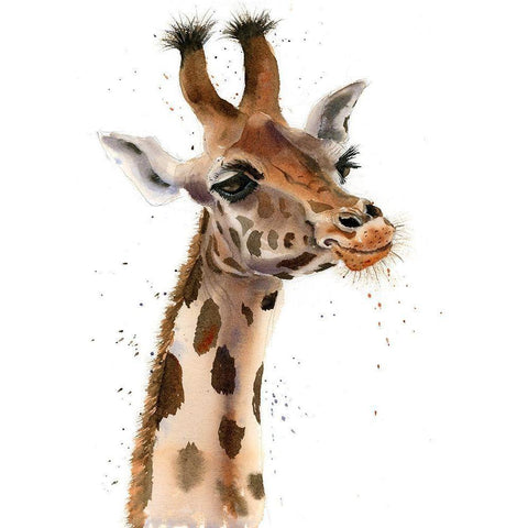 Giraffe III White Modern Wood Framed Art Print by Shefranov, Olga