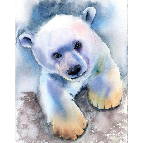 Polar Bear Gold Ornate Wood Framed Art Print with Double Matting by Shefranov, Olga
