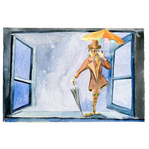 Jester Gold Ornate Wood Framed Art Print with Double Matting by Shefranov, Olga