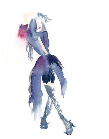 Figurative Black Ornate Wood Framed Art Print with Double Matting by Shefranov, Olga