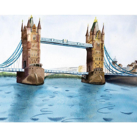 Big Ben White Modern Wood Framed Art Print by Shefranov, Olga