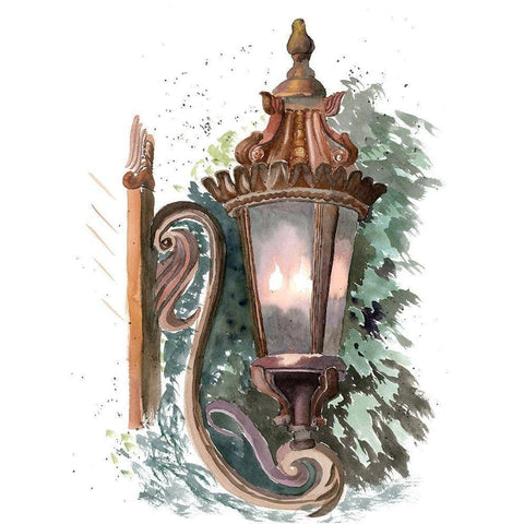 Lantern II Black Modern Wood Framed Art Print by Shefranov, Olga