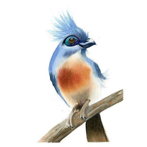 Blue Baby Black Modern Wood Framed Art Print by Shefranov, Olga