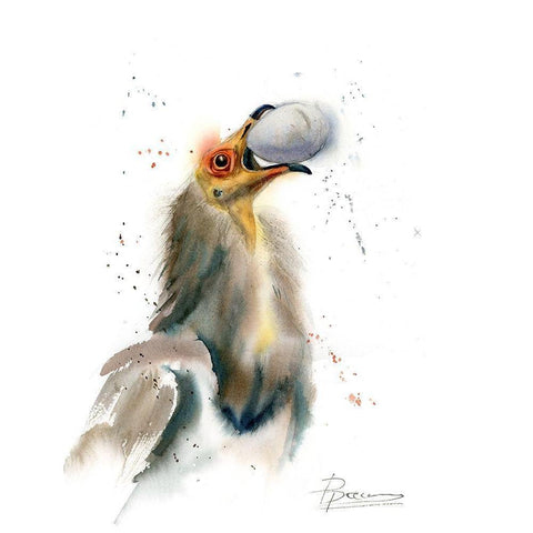 Egg Thief Black Modern Wood Framed Art Print with Double Matting by Shefranov, Olga