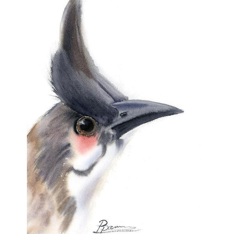 Black Beak III White Modern Wood Framed Art Print by Shefranov, Olga