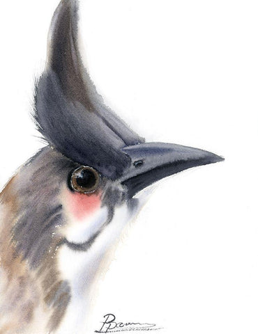 Black Beak III Black Ornate Wood Framed Art Print with Double Matting by Shefranov, Olga