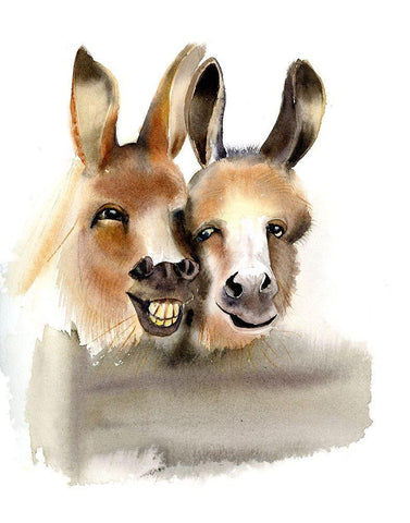 All Smiles White Modern Wood Framed Art Print with Double Matting by Shefranov, Olga