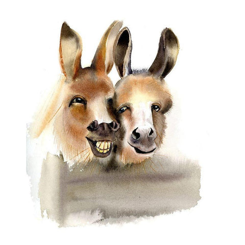 All Smiles White Modern Wood Framed Art Print by Shefranov, Olga