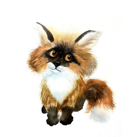 Creature White Modern Wood Framed Art Print by Shefranov, Olga