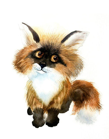 Creature Black Ornate Wood Framed Art Print with Double Matting by Shefranov, Olga