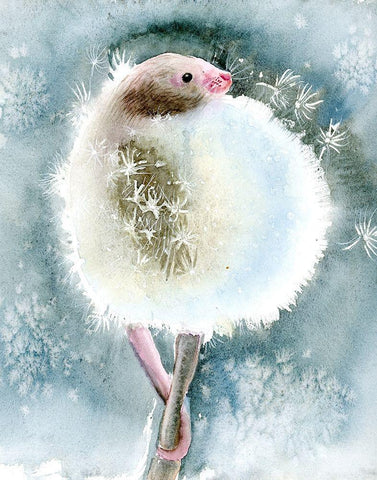 Creature II Black Ornate Wood Framed Art Print with Double Matting by Shefranov, Olga