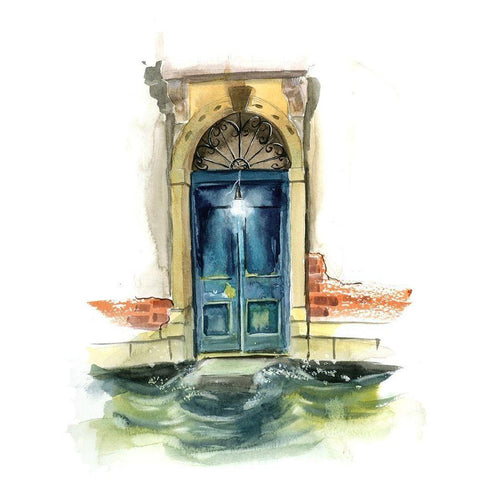 Venice White Modern Wood Framed Art Print by Shefranov, Olga