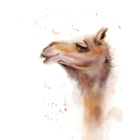 Camel White Modern Wood Framed Art Print by Shefranov, Olga