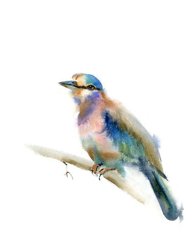 Ramona White Modern Wood Framed Art Print with Double Matting by Shefranov, Olga