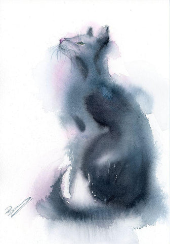 Bella Black Ornate Wood Framed Art Print with Double Matting by Shefranov, Olga