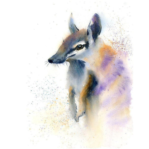 Hi Little Guy White Modern Wood Framed Art Print by Shefranov, Olga