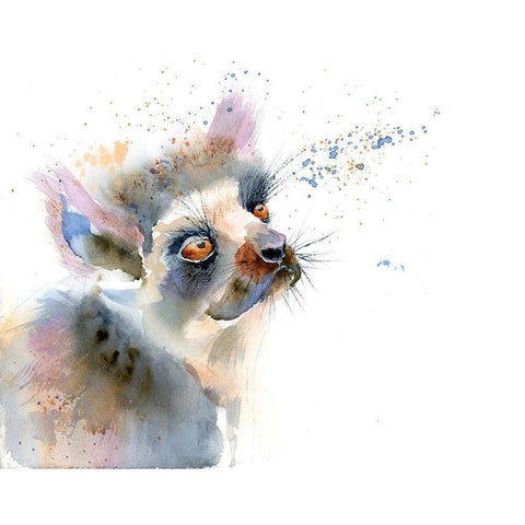 Amber Eyes White Modern Wood Framed Art Print by Shefranov, Olga