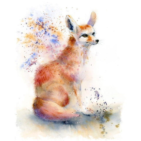 Foxy White Modern Wood Framed Art Print by Shefranov, Olga