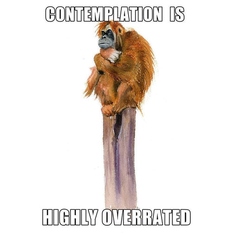 Contemplation White Modern Wood Framed Art Print by Shefranov, Olga