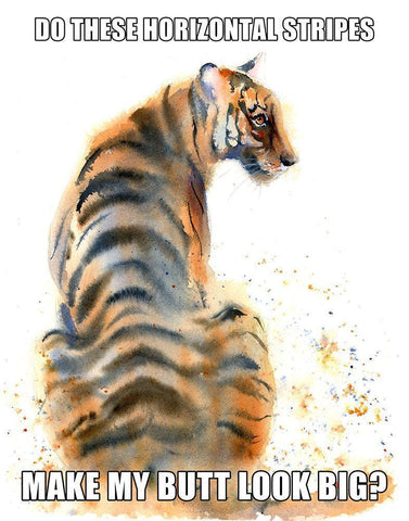 Horizontal Stripes White Modern Wood Framed Art Print with Double Matting by Shefranov, Olga