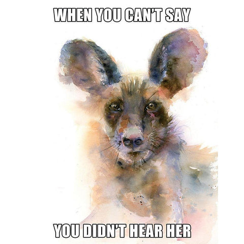 You Didnt Hear Gold Ornate Wood Framed Art Print with Double Matting by Shefranov, Olga