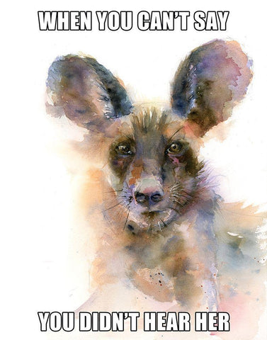 You Didnt Hear White Modern Wood Framed Art Print with Double Matting by Shefranov, Olga