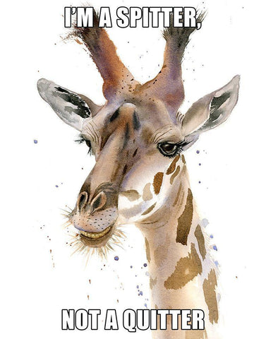 Im a Spitter White Modern Wood Framed Art Print with Double Matting by Shefranov, Olga