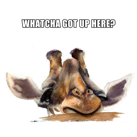 Whatcha Got Up Here? White Modern Wood Framed Art Print by Shefranov, Olga