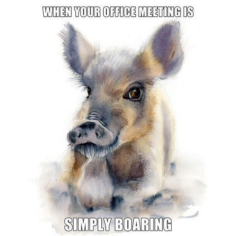 Boaring Black Modern Wood Framed Art Print with Double Matting by Shefranov, Olga